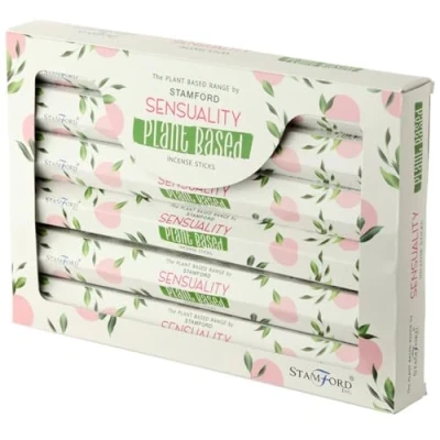 Image of Puckator Stamford Premium Plant Based Hex Incense Sticks Sensuality Scented Spiritual Insensé Zen Meditation Gifts Organic Insense Insencesticks Rituals Fragrance 20