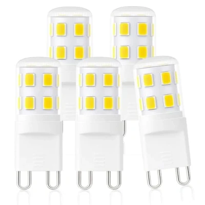 Image of Cinsenten G9 LED Bulbs Cool White 6000K 2W Light 20W 28W Halogen Bulb Equivalent Not Dimmable Gu9 AC220 240V Pack of 5