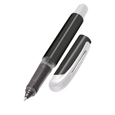 Image of Online ergonomic rollerball pen Black Style for school &amp; college soft grip part left and right handed standard ink cartridges, refillable pens beginners, pupils, students, 12045/3D