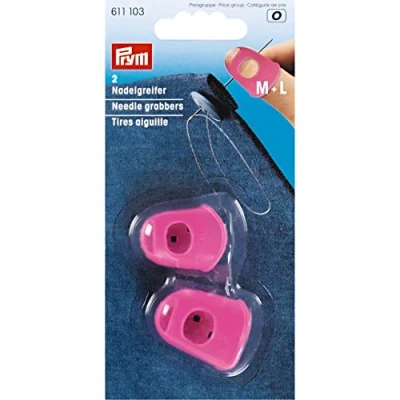 Image of Prym PRYM_611103 1 Pink Silicone Needle Grabbers M + L (2pc), 14 x 7 2 cm