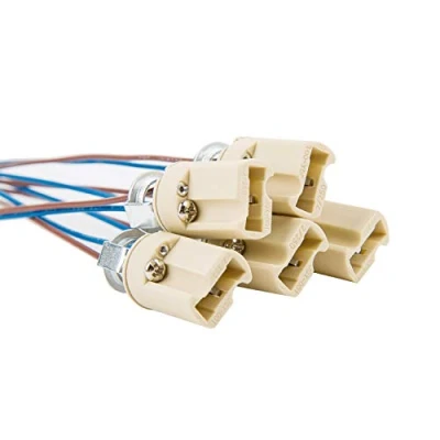 Image of 10PC G9 Lamp Holders Teflon Wire LED CFL Halogen Lamps Ceramic Connector Socket (5Pcs/Set)