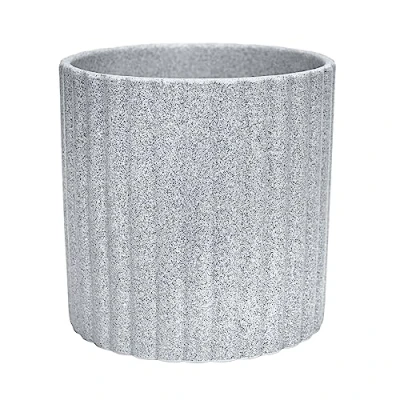 Image of Ivyline Planter, Earthenware, Grey, H15.5cm x D15.5cm
