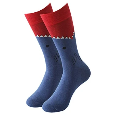 Image of Men&#039;s Fun Dress Socks, Colorful Funky Socks for Men, Fancy Novelty Funny Patterned Casual Combed Cotton Office Socks,Mid Calf Cool Crazy Unique &amp; Striking Design