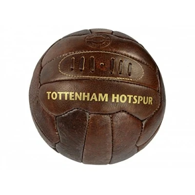 Image of Tottenham Hotspur FC Official Retro Heritage Leather Football (5) (Brown)