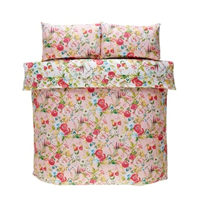 Image of Rapport Home Ashbourne Microfibre Kingsize Duvet Cover Set Blush