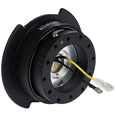 Image of NRG Innovations SRK 250BK Quick Release Kit (Black/Black Ring with Finger Grooves), Gen 2.5