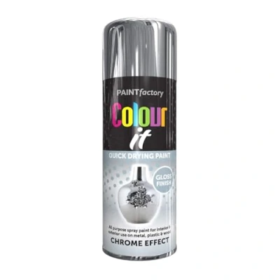 Image of PNJB Chrome Effect Gloss Spray Paint, Interior &amp;Exterior use, Quick Drying, Paint for Metal, Plastic, and Wood, Easy Application, Lightweight, 400ml (1PCS)