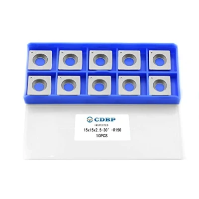 Image of CDBP 15mm Square with 6&quot; Radius Carbide Cutter Inserts (15x2.5mm R150) for Woodturning Roughing Tool Fit Shelix Cutterhead, 10 PCS