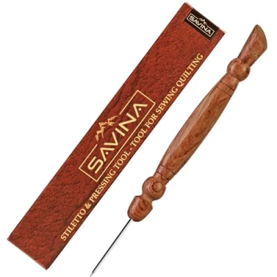 Image of Savina Stiletto &amp; Pressing Tool Essential Quilting/Sewing Stiletto, Presser Precision Placement for Getting Seams to Lay Correctly (1 Pieces)