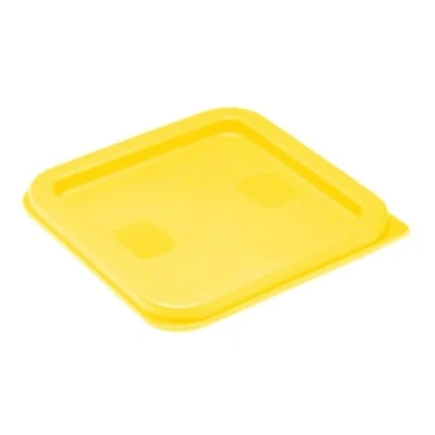 Image of Hygiplas Square Food Storage Container Lid Yellow Small