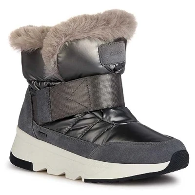 Image of Geox Women&#039;s D Falena B ABX Ankle Boot, Dark Grey, 4 UK