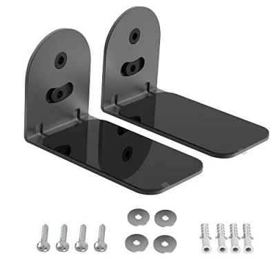 Image of PlusAcc Universal Soundbar Brackets Mount Compatible with Bose, Samsung, JBL, Sonos, Sony, Yamaha, LG, Majority, SAKOBS and More Sound Bar Wall Mounts Bracket Kit Mounting Holder (Black)