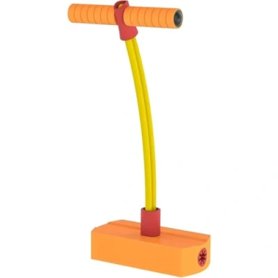 Image of Quickdraw Kids Foam Pogo Jumper Stick Lightweight Sticks Elastic Bounce Balance Toy For Children Indoors &amp; Outdoors (Orange)
