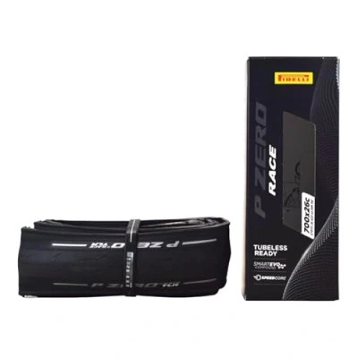 Image of Pirelli P Zero Race Folding Road Bike Tyre, Tubeless Ready TLR, 700 x 26c, Black, Única