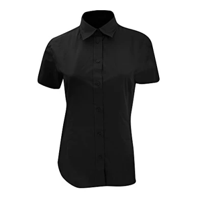 Image of Kustom Kit Ladies Workforce Short Sleeve Shirt (16) (Black)