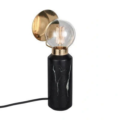 Image of DESIGN BY US Blindspot table lamp, black, marble