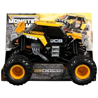 Image of Monster Jam, Official JCB DIGatron Truck, Collector Die Cast Vehicle, 1:24 Scale, Kids’ Toys for Boys and Girls Aged 3 up