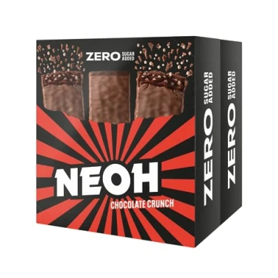 Image of NEOH Zero Added Sugar Chocolate Crunch Bar Keto Friendly &amp; Low Carb 115 kcal 1g 6g Protein The Healthy Alternative to Traditional Sweets Box of 24