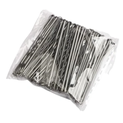 Image of Pack of 50 Hair Grips/Bobby Pins for Girls/Women 5cm [Silver]