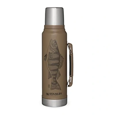 Image of Stanley Classic Legendary Thermal Flask 1L Keeps Hot or Cold For 24 Hours BPA Free Stainless Steel Leakproof Coffee Drink Dishwasher Safe Tan Peter Perch