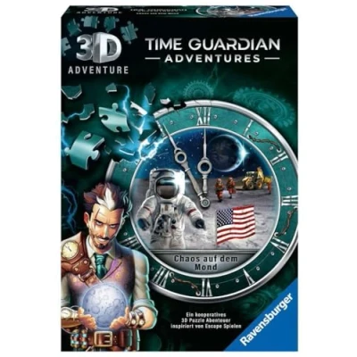 Image of Ravensburger 3D Adventure 11539 TIME GUARDIANS,Chaos auf dem Mond,einmaliges Event Spiel ab 12 Jahren: Adventure,ein kooperatives Puzzle Abenteuer inspiriert von Escape Spielen