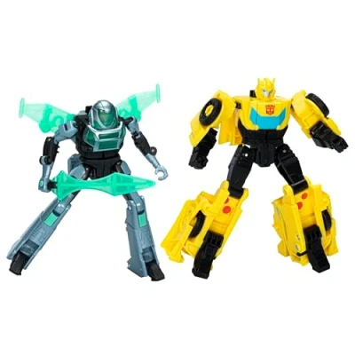 Image of Transformers EarthSpark Cyber Combiner Bumblebee and Mo Malto Action Figures