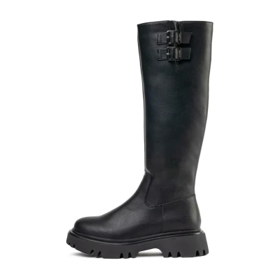 Image of V.GAN Womens Vegan Bram Knee High Boots Black 5 UK