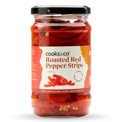 Image of Cooks &amp; Co Roasted Red Pepper Strips, 300g (Set of 6)