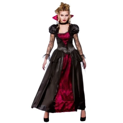 Image of Adult Ladies Deluxe Vampire Queen Fancy Dress Costume (Small)