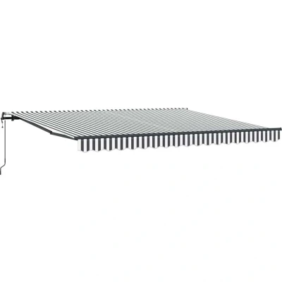 Image of vidaXL Automatic Retractable Awning Anthracite and White 400x300 cm