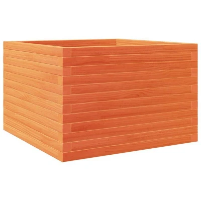 Image of vidaXL Garden Planter Wax Brown 70x70x46 cm Solid Wood Pine