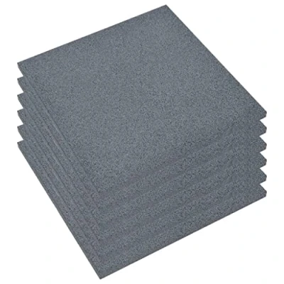 Image of vidaXL Grey Rubber Fall Protection Tiles Versatile, Resilient, Anti slip, Shock Absorbent Decking for Kids&#039; Play Areas, Gardens, Patios, Walkways