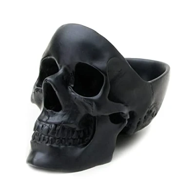 Image of Suck UK Skull Desk Organiser Gothic Jewellery Box Key Bowl &amp; Trinket Dish Tidy Home Decor Gifts For Women Bedroom Black