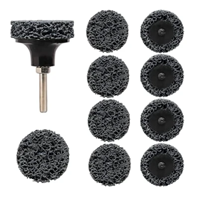 Image of Shineboc Grinding Discs, 10 Pcs 2 Inch 50mm Nylon Discs Stripping Wheel, Rust Removal Disc for Metal Steel Polishing (Black)