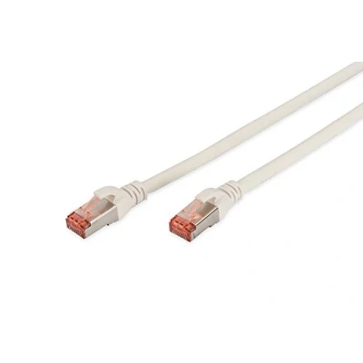 Image of DIGITUS CAT 6 S FTP patch cord, Cu, LSZH AWG 27/7, length 0.5 m, color white