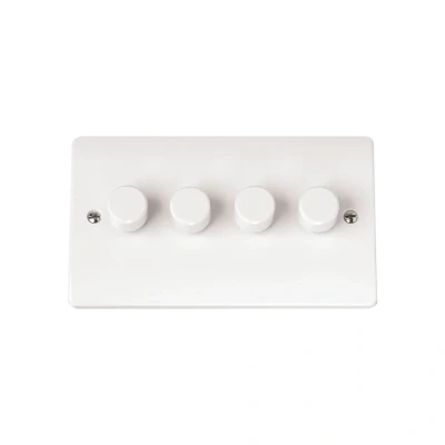 Image of Click Mode 4 Gang 100W 2 Way Polar White Dimmer Switch