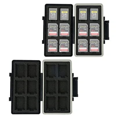 Image of JJC Water Resistant Memory Card Case for SD SDXC SDHC x12 + CFexpress Type A x12, Box Carrying Case, Holder Storage