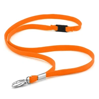 Image of CKB LTD Premium Lanyards Neck Strap with Breakaway and Swivel Metal Clip for ID Card Holder Lanyard Plain (Orange, Pack of 100)