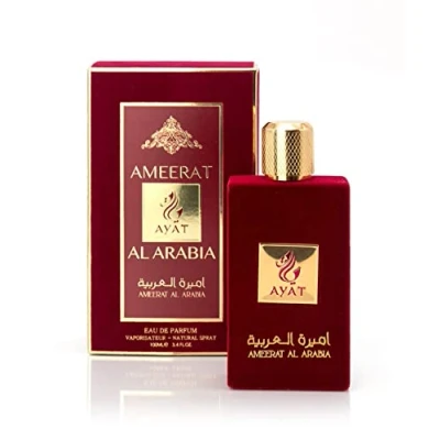 Image of Ayat Perfumes AMEERAT AL ARABIA 100ml Eau De Parfum for Women Fragrance Arabian Oriental Dubai Made and Designed in United Arab Emirates