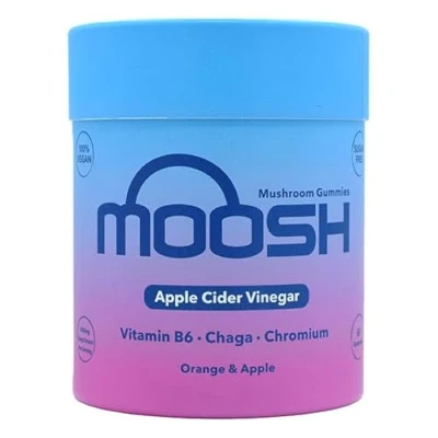 Image of Moosh Mushroom Gummies 3000mg 60 (Reishi, Lions Mane, Chaga, Coryceps) Sugar Free, 100% Vegan (Apple Cider Vinegar (Chaga))