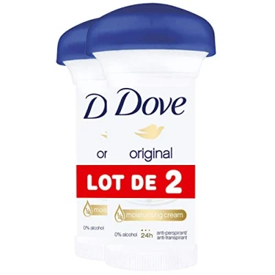 Image of Dove Original Cream Anti Transpirant Deodorant 50 ml (Pack of 2)