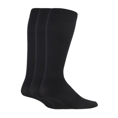 Image of IOMI 3 Pair Multipack Mens Flight Socks Graduated Compressions for Swollen Feet DVT Travel, Running Cycling (6 8.5, Black)