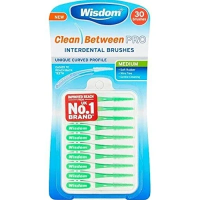 Image of Wisdom 30 Clean Between Pro Medium Interdental Brushes Pack of 2