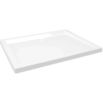 Image of vidaXL Modern ABS Fiberglass Reinforced Shower Base Tray Low Threshold Design for Easy Entry and Exit Stain Scratch Resistant 70x90 cm White