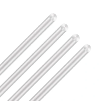 Image of LAVMHAB 6063 Aluminum Round Rods 8mm x 300mm, Solid Shaft Bar for DIY Crafts Models (4pcs)
