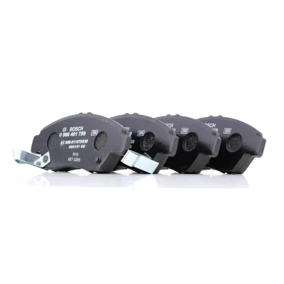 Image of 7497D621, E190R011075830 Brake pad set BOSCH 0 986 461 759 Low Metallic with acoustic wear warning HONDA: CIVIC 5 Stufenheck, Integra III Coupe