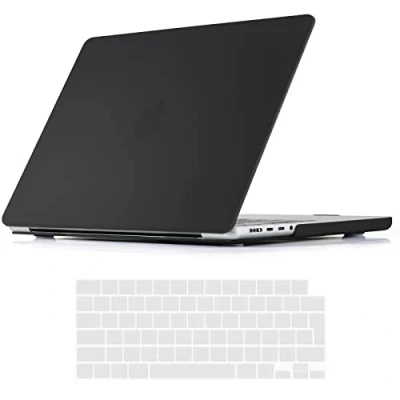 Image of iNeseon Case Compatible with 2021 2024 Macbook Pro 16 inch M4 M3 M2 M1 Pro/Max A3186 A3403 A2991 A2780 A2485 Touch ID, Plastic Hard Shell Protective Cover and Keyboard Cover, Black