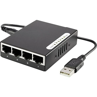 Image of Renkforce Network Switch RF 4451433 5 Ports 100 MBit/s USB Power Supply