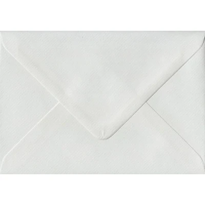 Image of White Laid C6 114mm x 162mm Gummed Coloured A6 Card Envelopes 100gsm (Pack of 100)