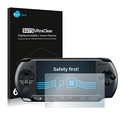 Image of Savvies 6 Pack Screen Protector compatible with Sony PSP 2000 Protection Film Clear